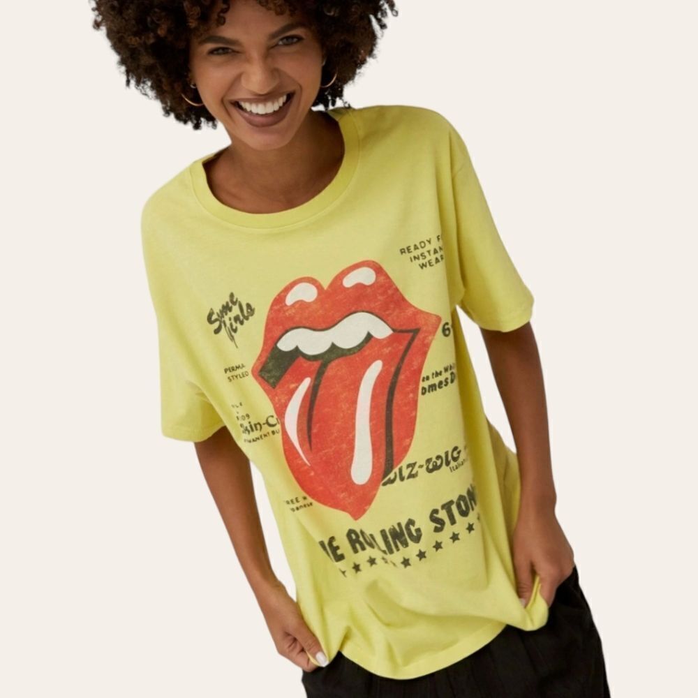 Free‎ People Daydreamer Rolling Stones Band Concert Music tee sz XL NWOT